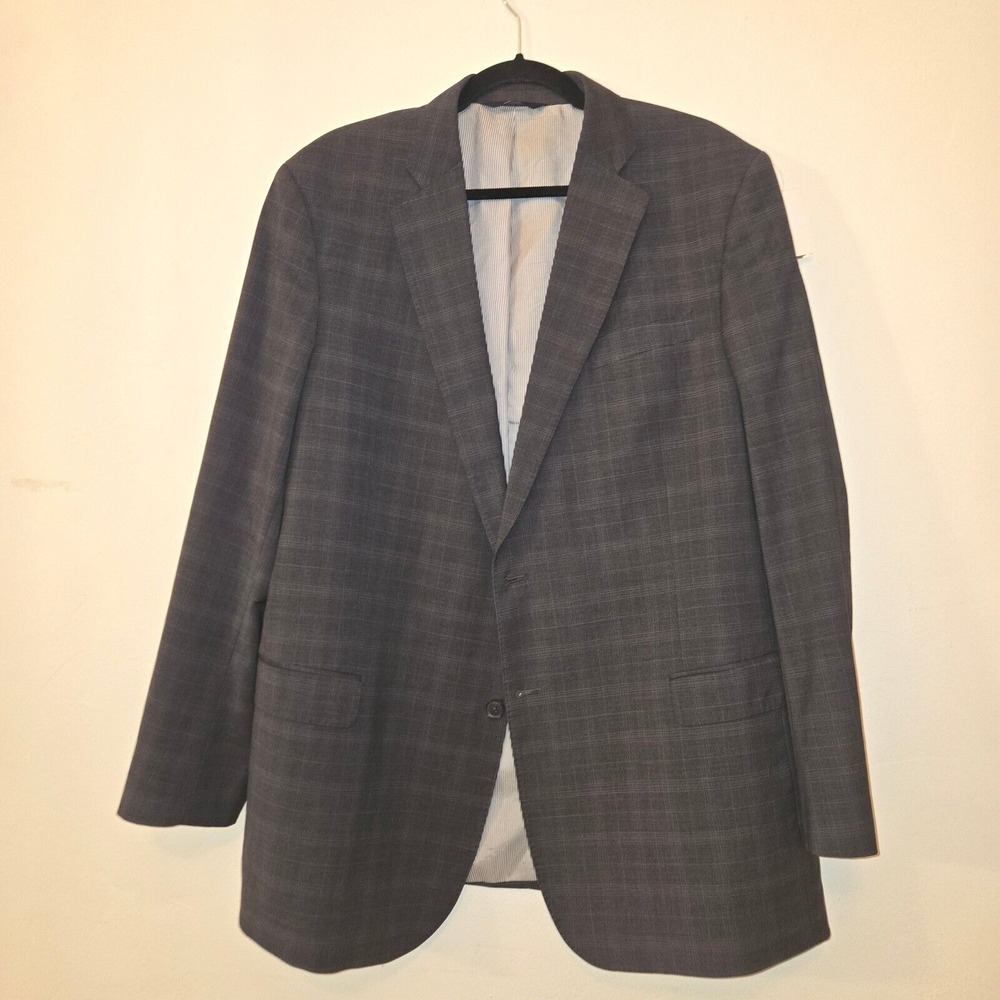 Brooks Brothers Men's Plaid Sport Coat Blazer Wool Blend Two Button 46L